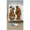 Image 1 : Nativity Set with Mary, Joseph, and Baby Jesus and June Birth Month Angel Ornament, Tallest Figure