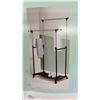 Image 4 : New Type A Prima Double Rail Garment Rack with Shoe Shelf, 32 1/4” x 21 1/4” x 50 1/2”, Adjustable