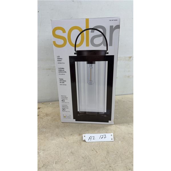 New Sun Soaked Creations Solar LED Tabletop Lantern, Vintage-Style, 40 Lumens, Item 1005264