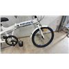 Image 4 : Everyday Camino Folding Bicycle, White Alloy Frame, 20” Blue Rim Wheels, 7-Speed microSHIFT