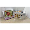 Image 1 : New, Buzz Around 2-Piece Ceramic Chip 'n Dip Set and Drylock by Accent 8-Piece Pantry Container Set