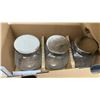 Image 5 : Mason Craft and More Set of 3 Tilted Glass Jars with Lids, 6 Pieces Total