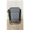 Image 4 : Foldable Zero Gravity Recliner Chair with Black Metal Frame and Grey Mesh Fabric