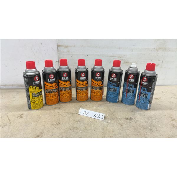 New 3-IN-ONE Professional Lubricants, Silicone, High Performance Penetrant, White Lithium Grease