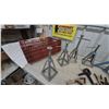 Image 3 : Assorted Jack Stands and Spring Clamps