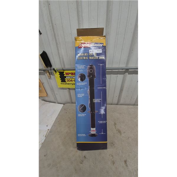TowingMaster 2500lbs 12V DC Electric Trailer Jack, 20” Clearance, 9” to 27” Lift Range