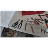 Image 3 : Red Metal Tool Box, Pipe Cutters, Tin Snips, Pliers, Wire Strippers