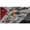 Image 4 : Red Metal Tool Box, Pipe Cutters, Tin Snips, Pliers, Wire Strippers