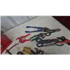 Image 5 : Red Metal Tool Box, Pipe Cutters, Tin Snips, Pliers, Wire Strippers