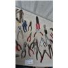 Image 3 : Large Lot of Pliers, Wrenches, Wire Strippers, and Tool Box with Contents