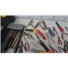 Image 4 : Large Lot of Pliers, Wrenches, Wire Strippers, and Tool Box with Contents