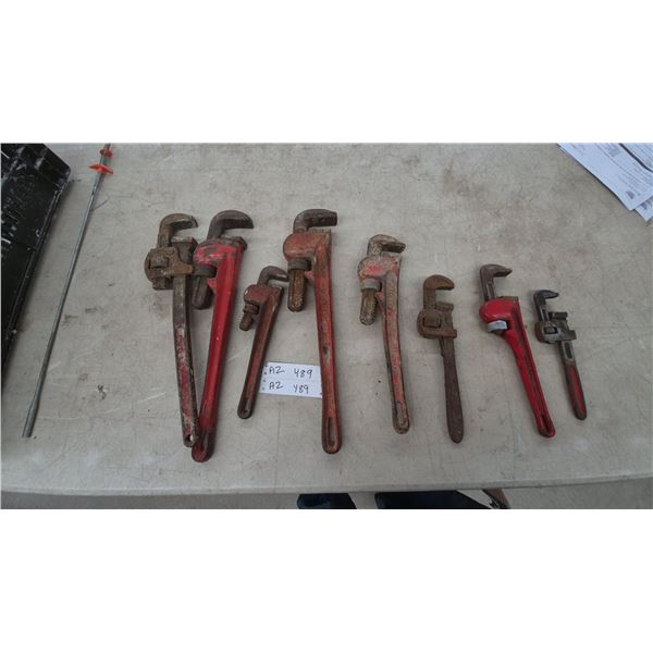 8 Assorted Pipe Wrenches