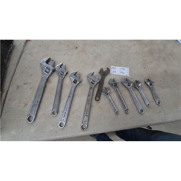10 Adjustable wrenches