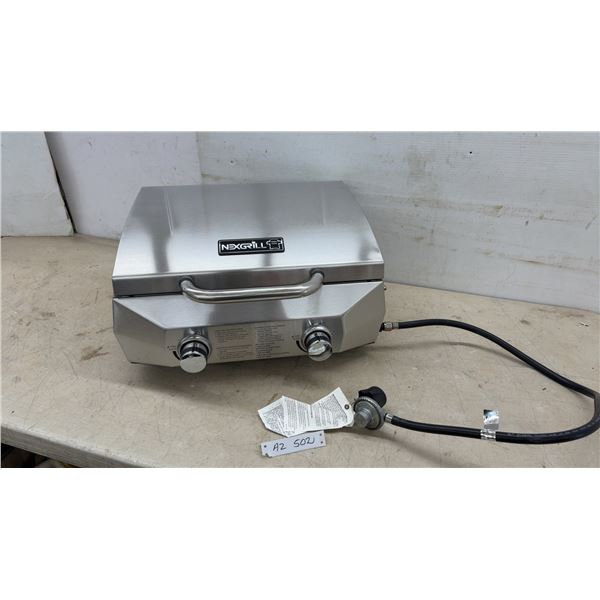 New Nexgrill 2-Burner Stainless Steel Portable Tabletop Propane Gas Grill with Regulator Hose
