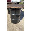 Image 4 : 2 Metal Drum Tables with wooden table tops 39 × 39 × 38