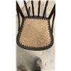 Image 3 : Dark Wood Rocking Chair with Upholstered Seat