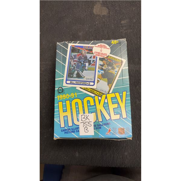 Box of Unopened O-Pee-Chee 1991-92 Hockey Card Packs