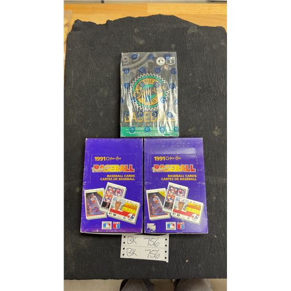 2 Boxes Of Unopened 1991 O-Pee-Chee Premier Baseball Cards and Box of Sealed 1993 O-Pee-Chee