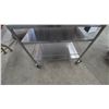 Image 4 : Stainless Steel 3-Tier Utility Cart on Casters with Handles, 31”×34”×22”