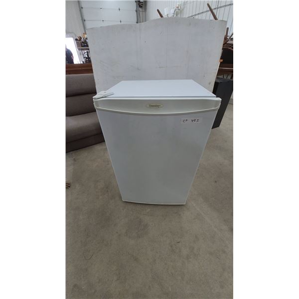 Danby Compact Refrigerator, White, with Interior Shelving and Door Storage. 33”×20”×20”