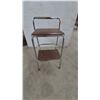 Image 2 : Vintage Chrome and Wood Step Stool Chair