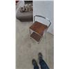Image 4 : Vintage Chrome and Wood Step Stool Chair