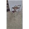 Image 5 : Vintage Chrome and Wood Step Stool Chair