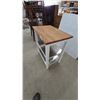 Image 6 : Kitchen Island Cart with Wood Top, 2 Stainless Steel Shelves, and Casters. 35”×31”×20”