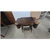 Image 7 : Antique eatons Treadle Sewing Machine and Cabinet with Drawers, Foot Pedal