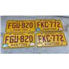 Image 3 : Vintage Manitoba License Plates, 1971” Sunny Manitoba" and 1976” Friendly Manitoba"