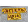 Image 4 : Vintage Manitoba License Plates, 1971” Sunny Manitoba" and 1976” Friendly Manitoba"