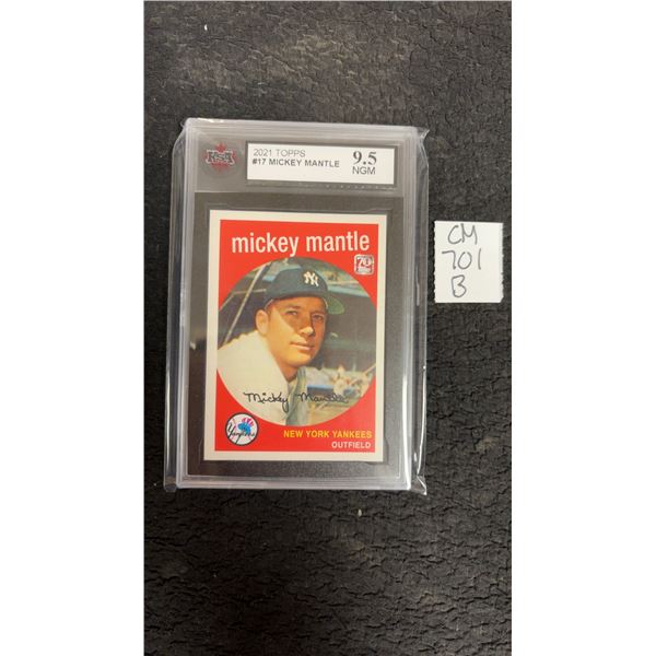 Graded Mickey Mantle New York Yankees Card