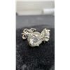 Image 2 : 925S 0.5ct Each Moissanite Lab Diamond Wave Halo Stud Earrings, with white Gold overlay, D, VVS1