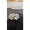 Image 3 : 925S 0.5ct Each Moissanite Lab Diamond Wave Halo Stud Earrings, with white Gold overlay, D, VVS1