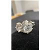 Image 4 : 925S 0.5ct Each Moissanite Lab Diamond Wave Halo Stud Earrings, with white Gold overlay, D, VVS1