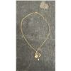 Image 5 : 18K Gold Plated 36.0mm Simulated Diamond Heart and Butterfly Necklace, 18” Long