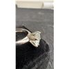 Image 4 : 925S 2.0ct Moissanite Lab Diamond Solitaire Ring, Resizeable, 925 Sterling Silver with White Gold