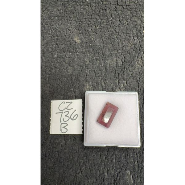 13.1ct Natural Untreated Ruby, Emerald Cut, 9.7mm x 16.3mm