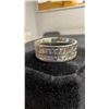 Image 2 : Platinum Plated 8.0mm Princess Cut Simulated Diamond Man's Ring, Size 10
