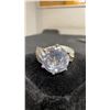 Image 2 : Platinum Plated 4.5 Carat Simulated Diamond Tri-Band Ring, Resizeable