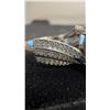Image 3 : Platinum Plated 4.5 Carat Simulated Diamond Tri-Band Ring, Resizeable
