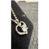 Image 3 : Platinum Plated 1.0ct Simulated Diamond Heart Necklace, 16” - 18” Long