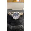 Image 2 : Platinum Plated 0.8Ct Simulated Diamond Snowflake Ring, Resizable