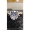 Image 3 : Platinum Plated 0.8Ct Simulated Diamond Snowflake Ring, Resizable