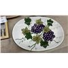 Image 2 : Assorted Pottery and Serveware: La Cuisiniere Designs Cheese Set, Grape Platter
