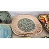 Image 5 : Assorted Pottery and Serveware: La Cuisiniere Designs Cheese Set, Grape Platter