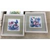 Image 2 : Assorted Framed Art, Decorative Baskets, Vases, and Glassware, including Butterfly and Floral