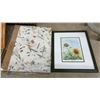 Image 3 : Assorted Framed Art, Decorative Baskets, Vases, and Glassware, including Butterfly and Floral