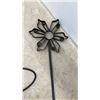Image 3 : Metal Flower Garden Stakes and Tiled Plant Stand