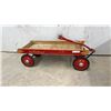 Image 1 : Jetliner 38 Nylon Bearings Red Wagon with Wood Bed and Red Handle